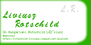 liviusz rotschild business card